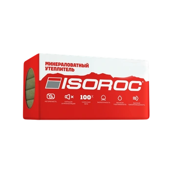 Утеплитель ISOROC Изорок Изофас-СЛ (120кг/м3) 1000х600, 90 мм 3пл/1,8м2 0,162м3