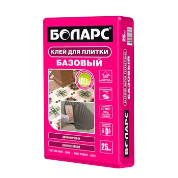 Клей для плитки БОЛАРС БАЗОВЫЙ, 25 кг.