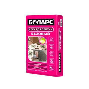 Клей для плитки БОЛАРС БАЗОВЫЙ, 25 кг.