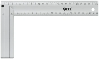 Угольник столярный литой алюминиевый Профи 250 мм