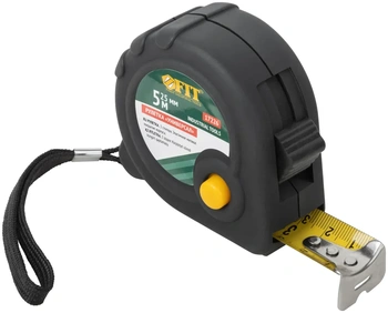 Рулетка прорезиненный корпус "Универсал", тройной стопор 5 м x 25 мм