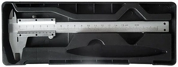 10ангенциркуль металлический нержавеющий 150 мм/ 0,02 мм ( пластиковый кейс )