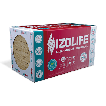 Утеплитель Изолайф IZOLIFE LIGHT (25 кг/м3) 1200х600, 50мм 8пл./5,76м2, 0,288м3