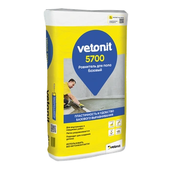 Ветонит (vetonit) 5700 Базовый ровнитель для внутренних и наружных работ, 25 кг