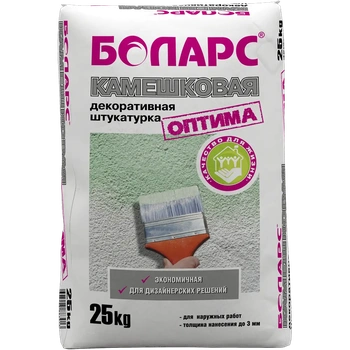 Штукатурка декоративная белая Камешковая оптима