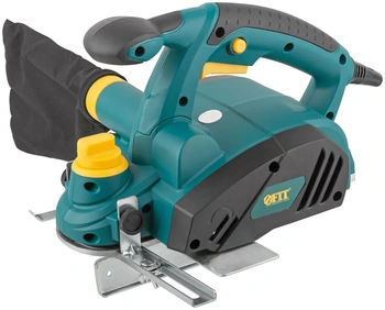 Рубанок  900 Вт; 16000 об/мин; 82 мм; 0-3,0 мм; паз 0-16 мм; 3 кг; прав. выброс; ал.опора; рез. накл