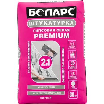 Штукатурка гипсовая серая Premium