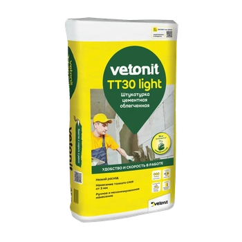 Штукатурка облегченная Ветонит лайт Vetonit ТТ30 Light, 25 кг