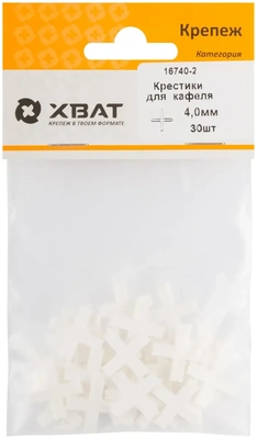 Крестик для кафеля 4,0 мм, (фасовка  30 10.)