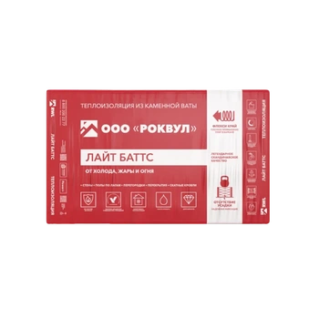 Утеплитель ROCKWOOL Роквул Лайт Баттс (37кг/м3) 1000х600, 100 мм 5пл/3м2 0,3м3